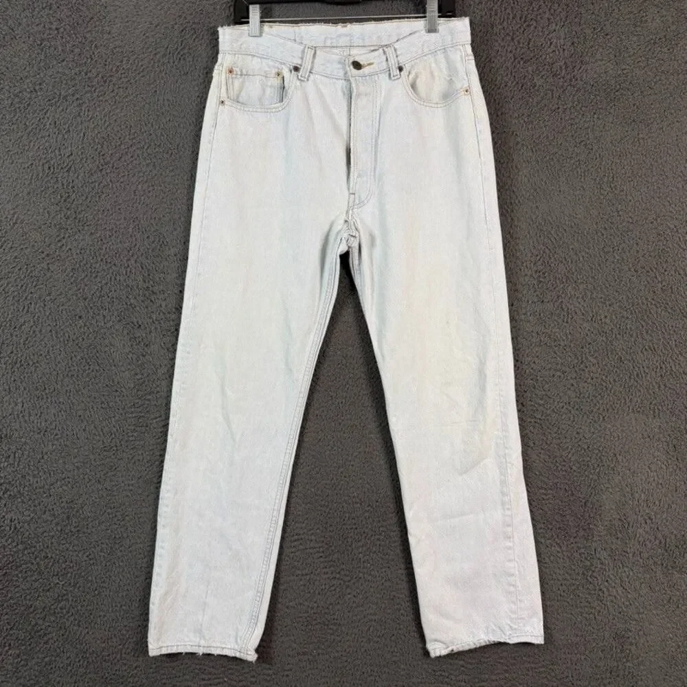 Vtg Levis 501 Jeans Mens 34x30 (Fits 31x29) Blue Stone Wash Made in USA 90s